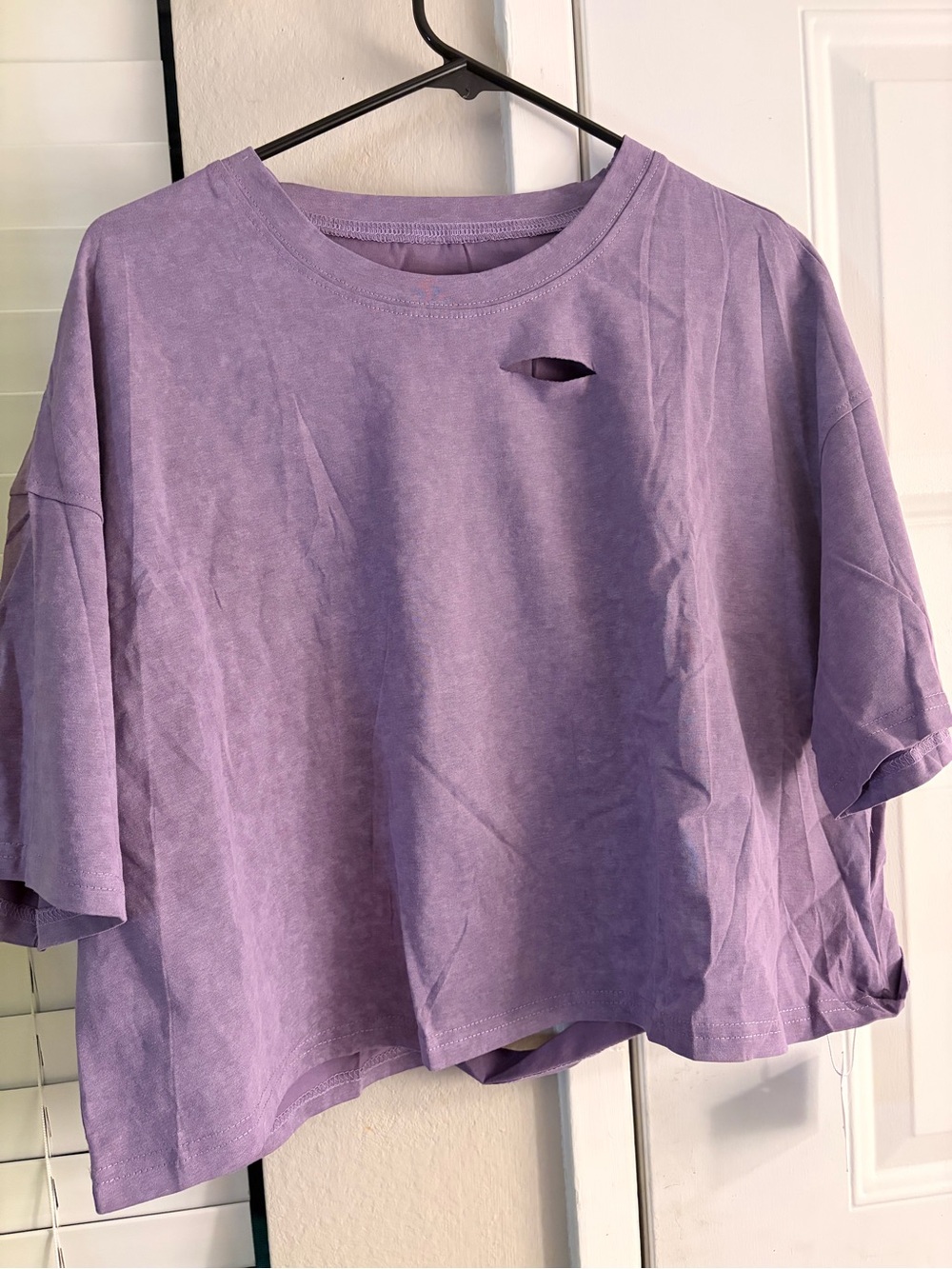 Women's Purple Boxy Crop Sweatshirt - Relaxed Fit